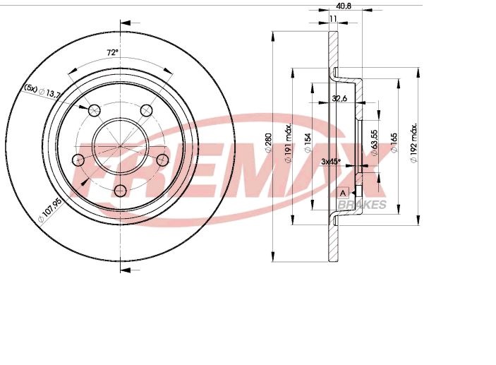 Discos de Freno Traseros Volvo C30 S40 II V50 V40 Fremax