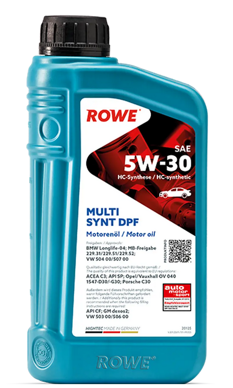 Aceite Motor ROWE Hightec MultiSynt DPF 5w30 1 Litro